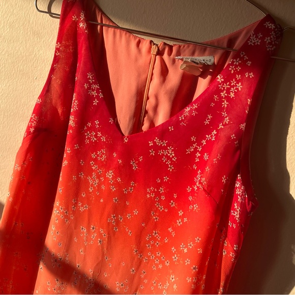 Vintage Orange-Pink Ombré Fitted Maxi Dress - Picture 12 of 12